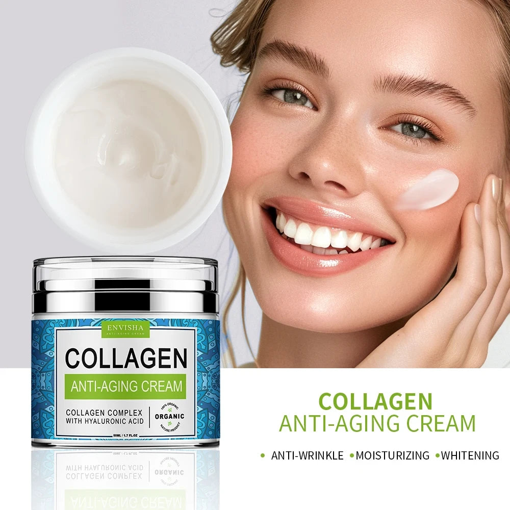ENVISHA Anti Aging Hyaluronic Acid Collagen Moisturizing Night Face Cream